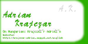 adrian krajczar business card